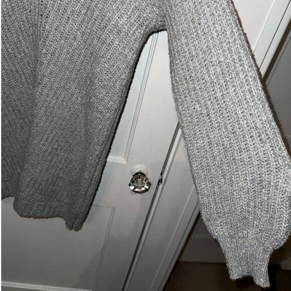 American Eagle Vneck Mini Sweater Dress Women's Gray size S - Picture 3 of 9